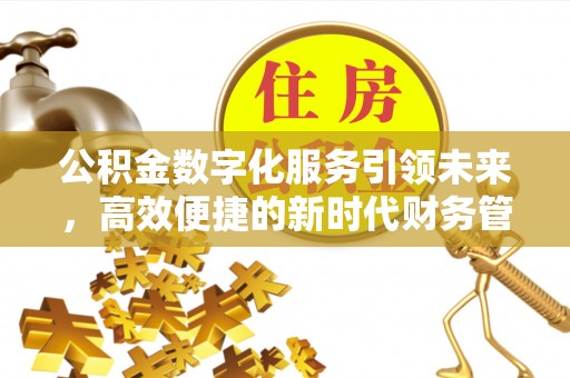 明水公积金数字化服务引领未来，高效便捷的新时代财务管理