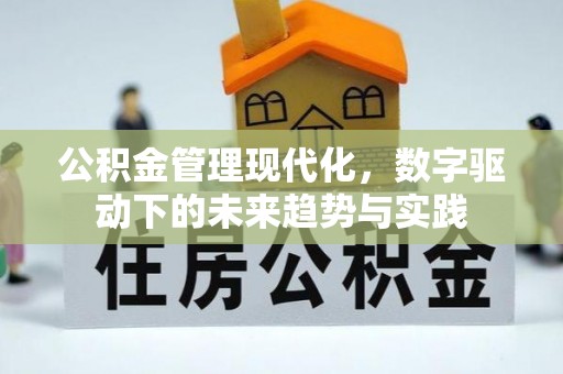 明水公积金管理现代化，数字驱动下的未来趋势与实践