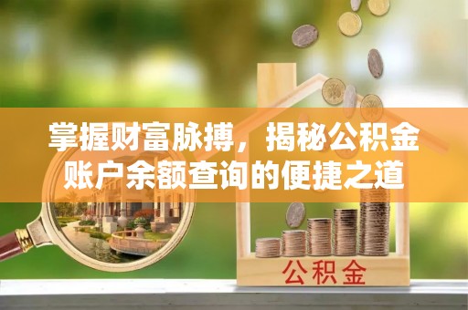 明水掌握财富脉搏，揭秘公积金账户余额查询的便捷之道