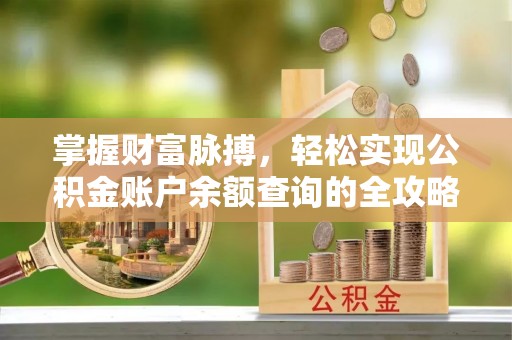 明水掌握财富脉搏，轻松实现公积金账户余额查询的全攻略
