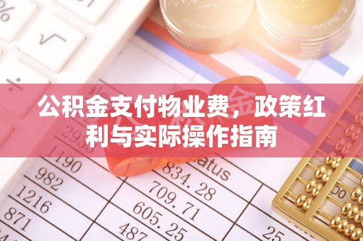 明水公积金支付物业费，政策红利与实际操作指南