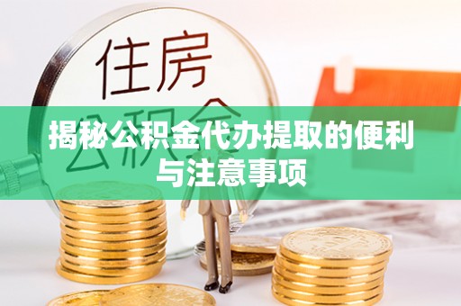 明水揭秘公积金代办提取的便利与注意事项
