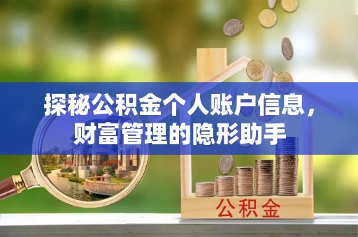 明水探秘公积金个人账户信息，财富管理的隐形助手